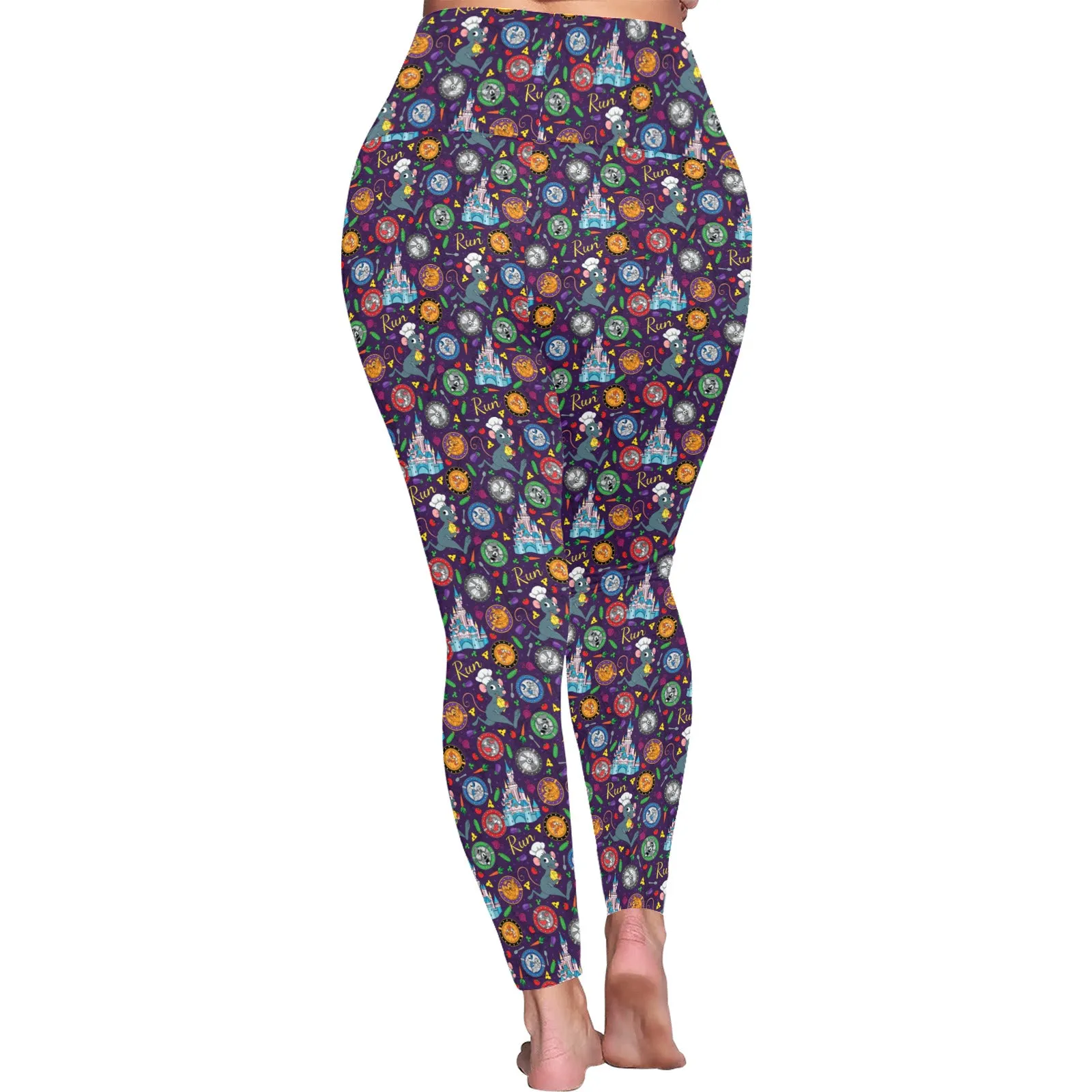 Ratatouille Wine And Dine Race Women's Plus Size Athletic Leggings