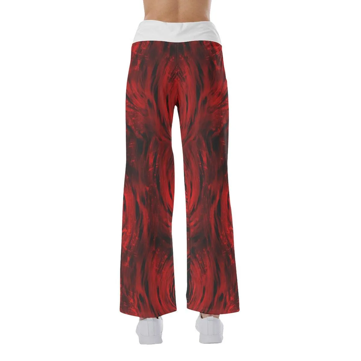 Red Blood Dripping Skull High-waisted Wide Leg Pants