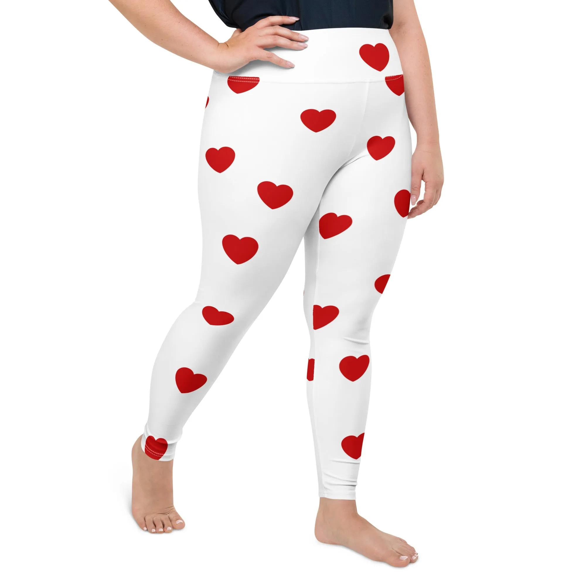 Red Hearts Plus Size Leggings