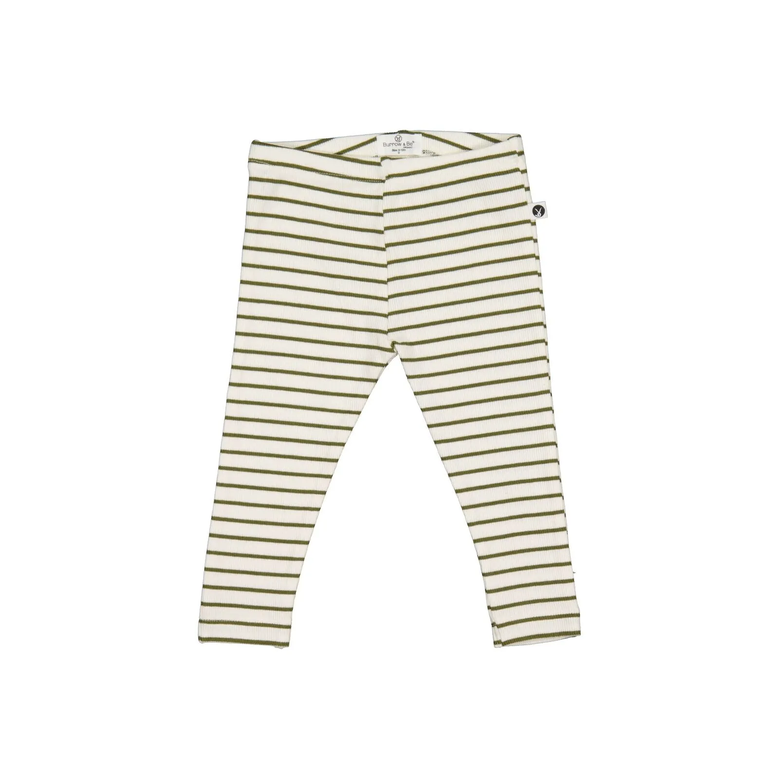 Rib Leggings - Olive Stripe