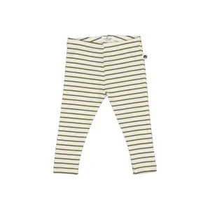 Rib Leggings - Olive Stripe