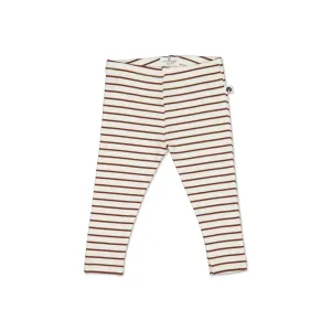 Rib Leggings - Russet Stripe