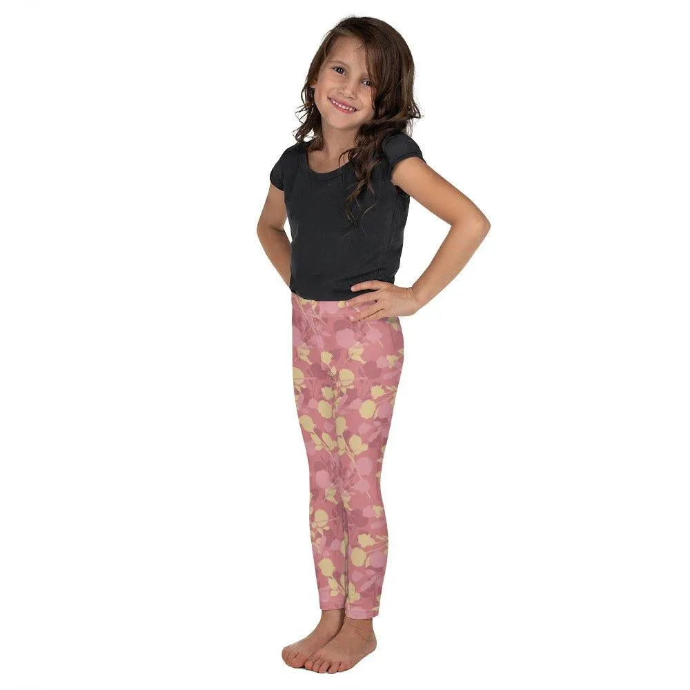 Rosy Floral Kid's Leggings