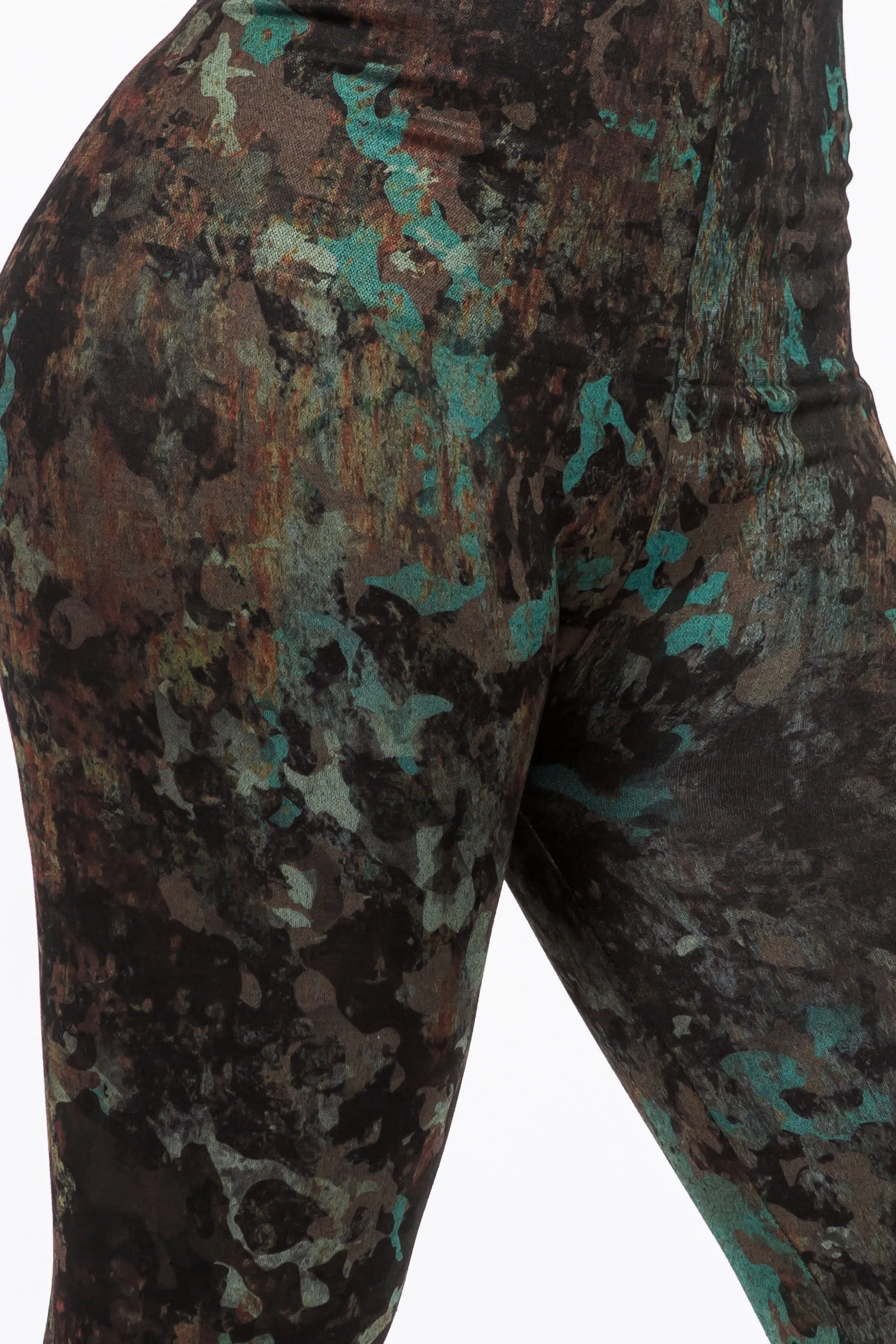 Rustic Copper Camo Print Leggings