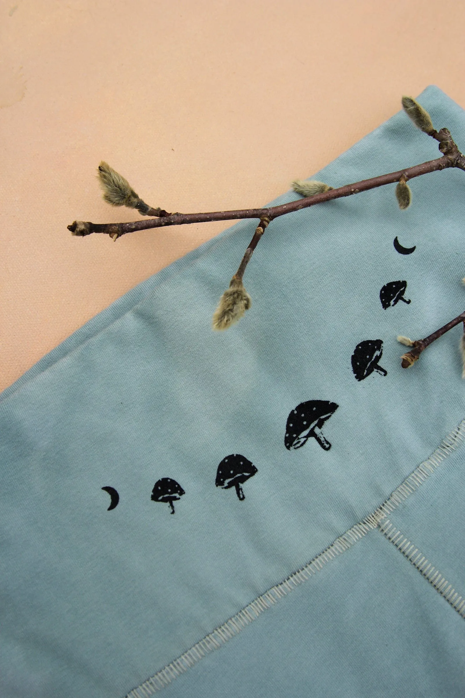 Sage Shroom Moon Organic Cotton Winter Leggings