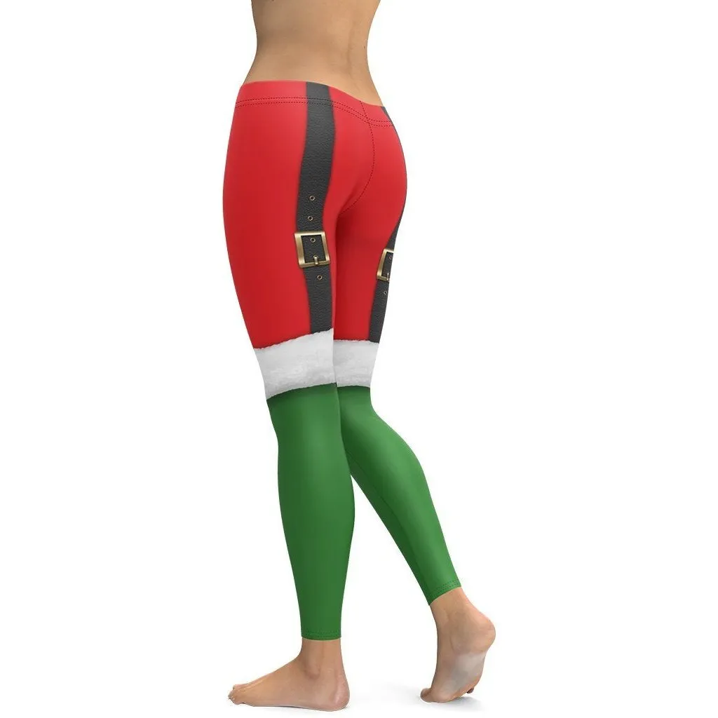 Santa Suspenders Leggings