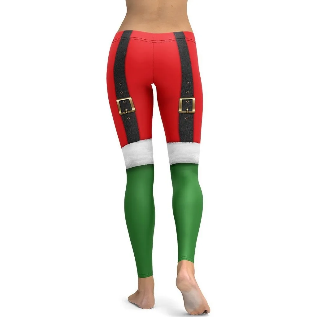 Santa Suspenders Leggings