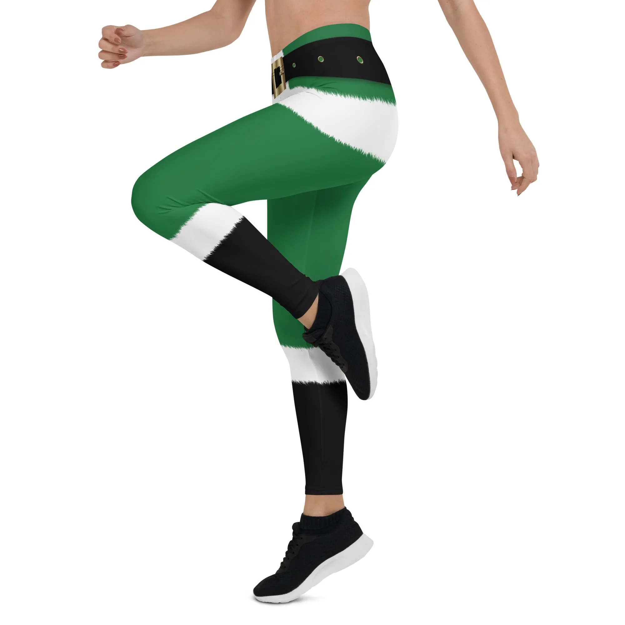 Santa's Simple Outfit Green Leggings