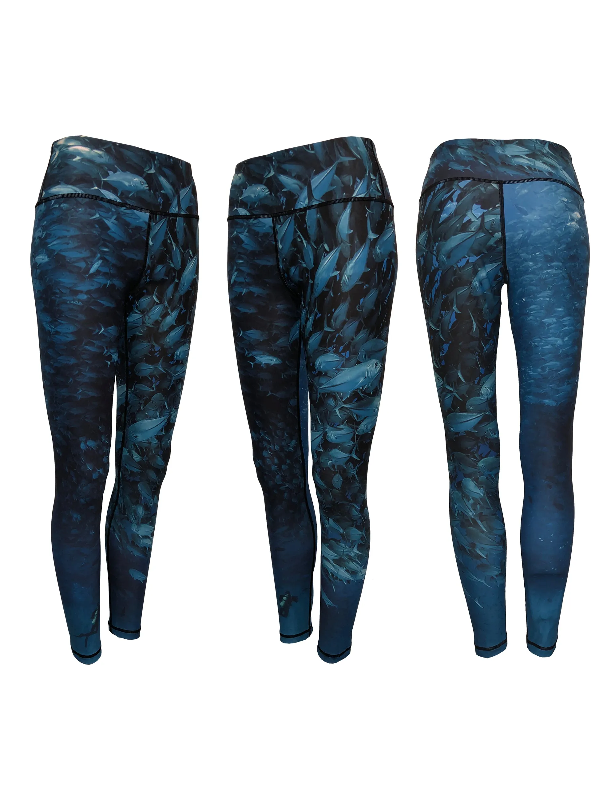 Scuba Jacks Ocean Print Patterned All Sport Leggings