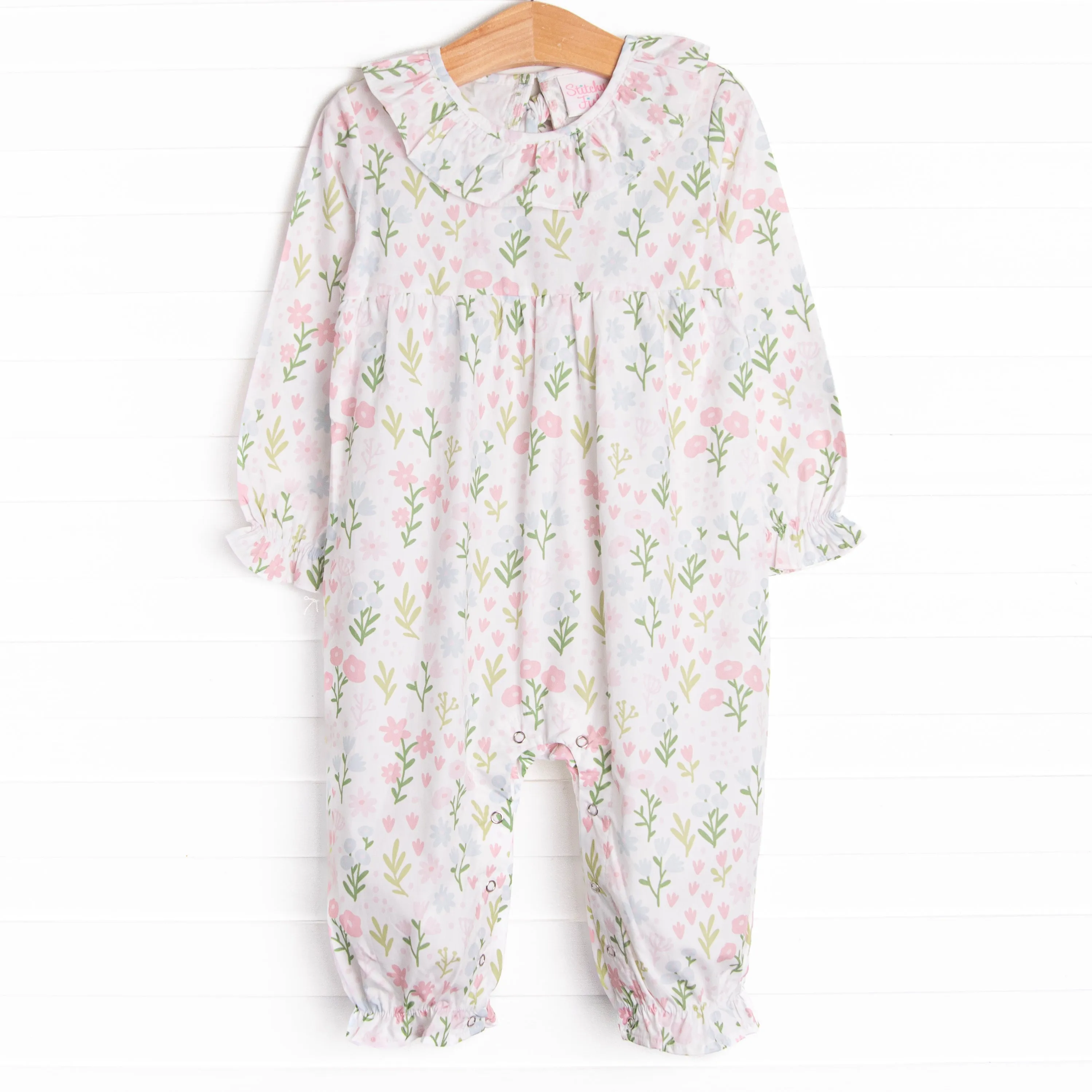 September Sprouts Romper, Blue