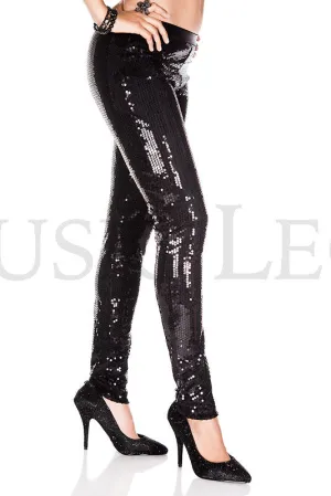 Sequin leggings Black