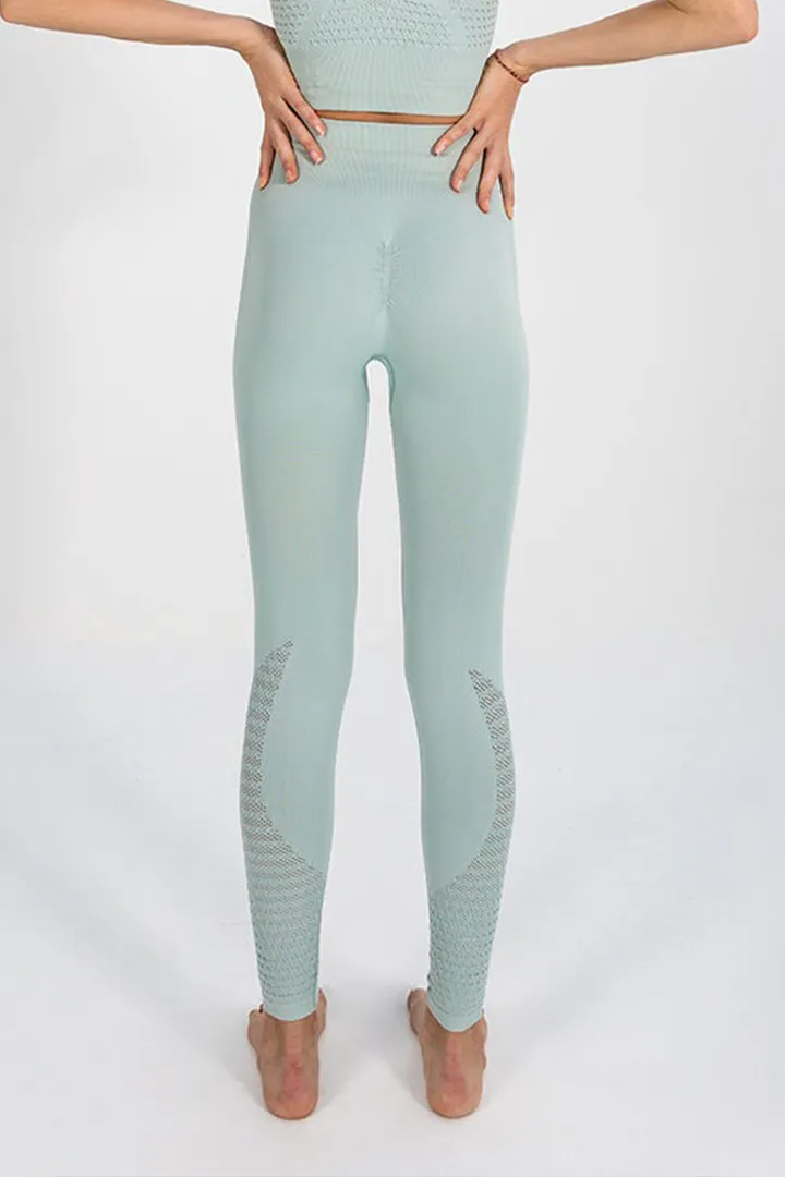 SERENITY SEAMLESS LEGGING - AQUA GREY