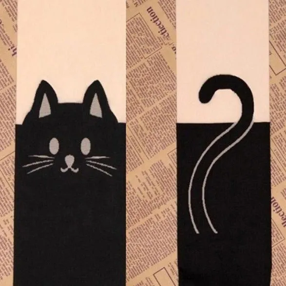 Sexy Black Cat Print Catyhose