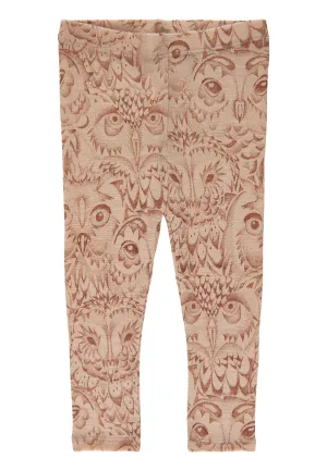 SGBPaula Baby Ugle Uld Leggings - Cuban Sand