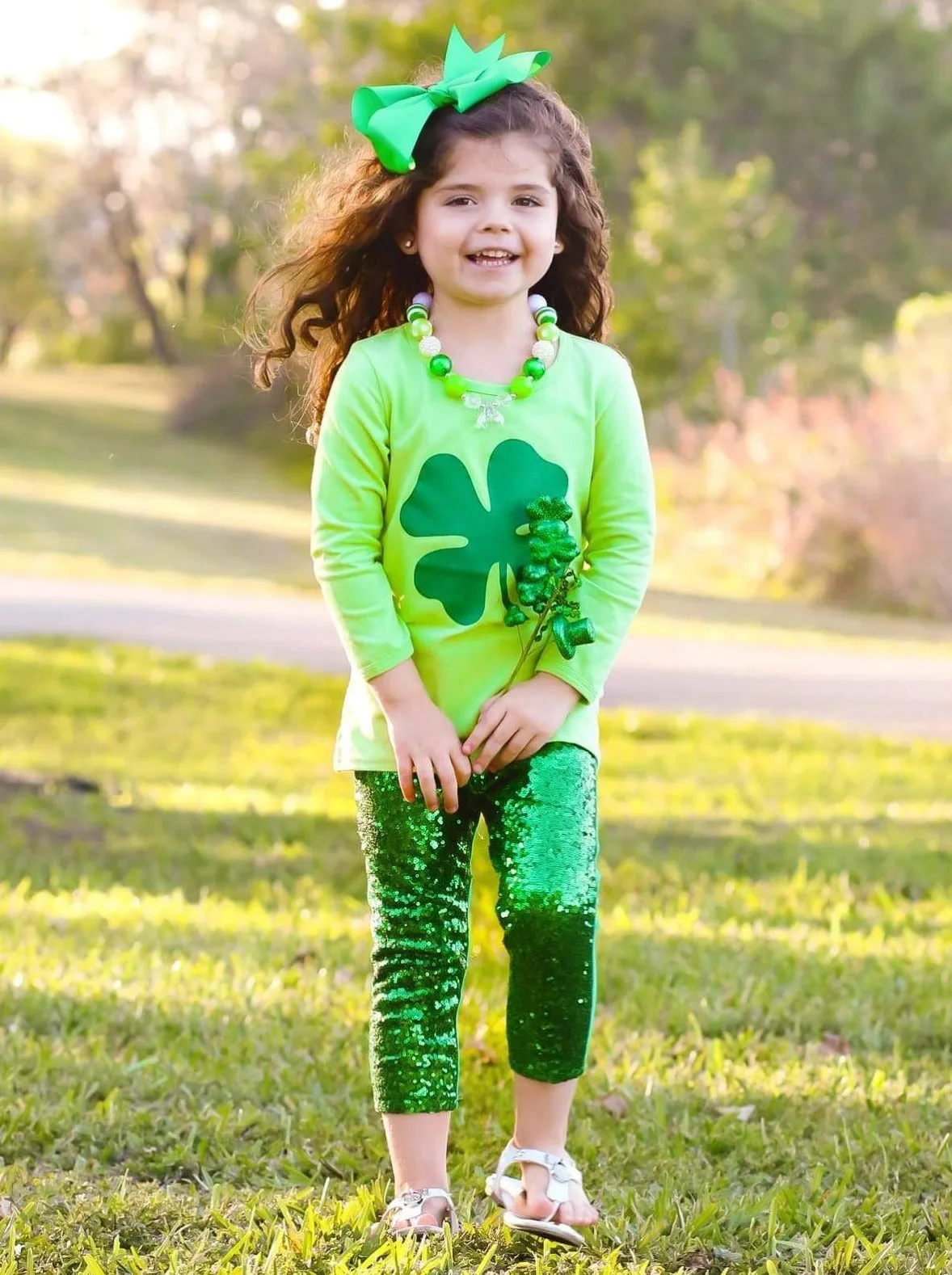 Shamrock Shimmer Sequin Legging Set