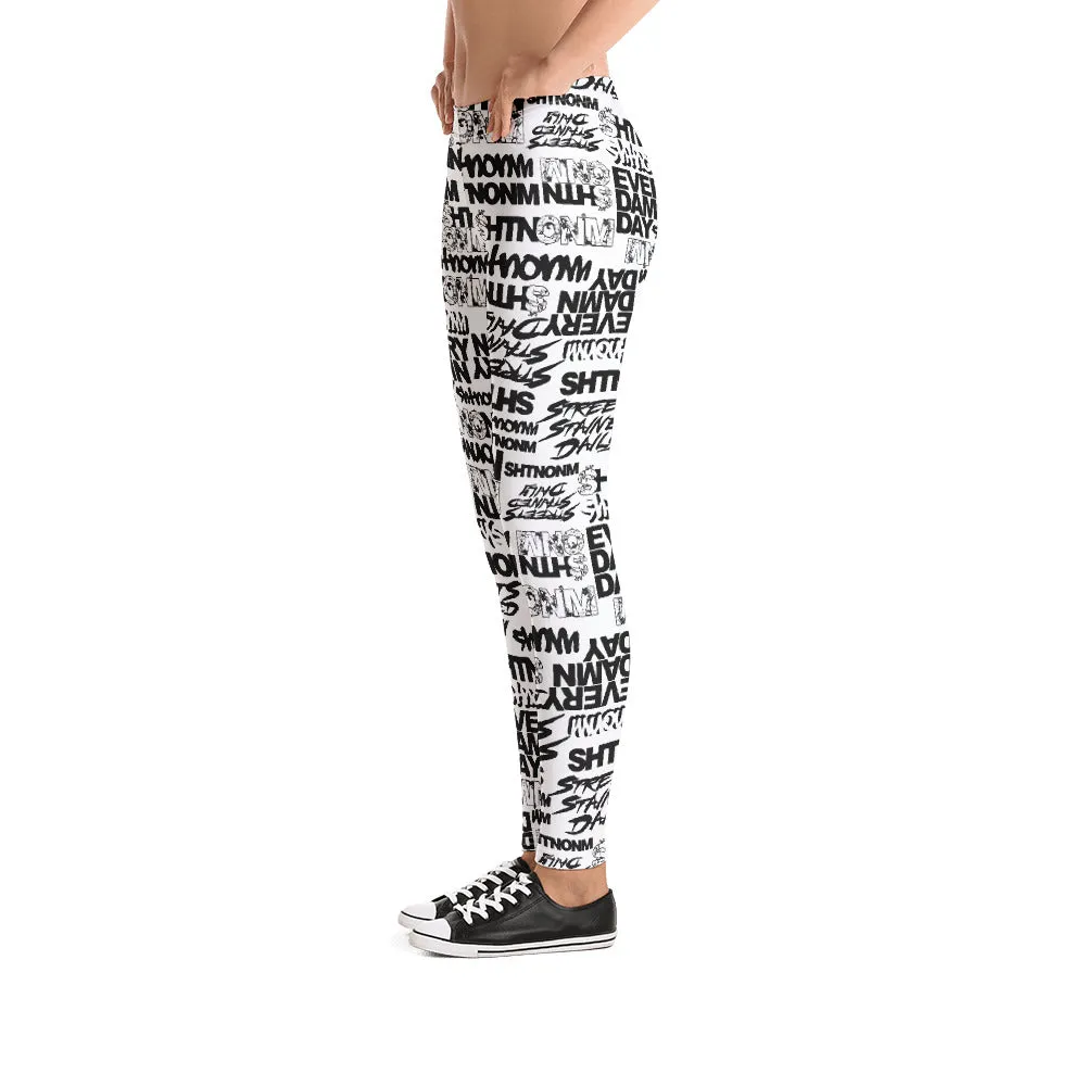 SHTNONM - LEGGINGS (WHITE/RED)