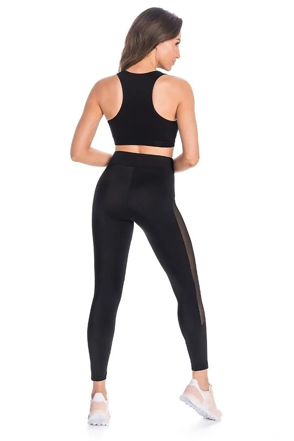 Side Mesh Full Length Leggings