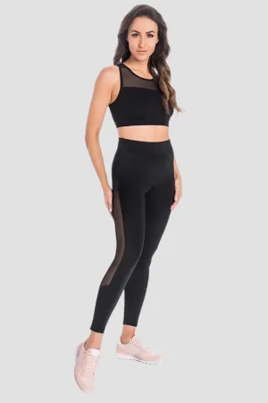 Side Mesh Full Length Leggings