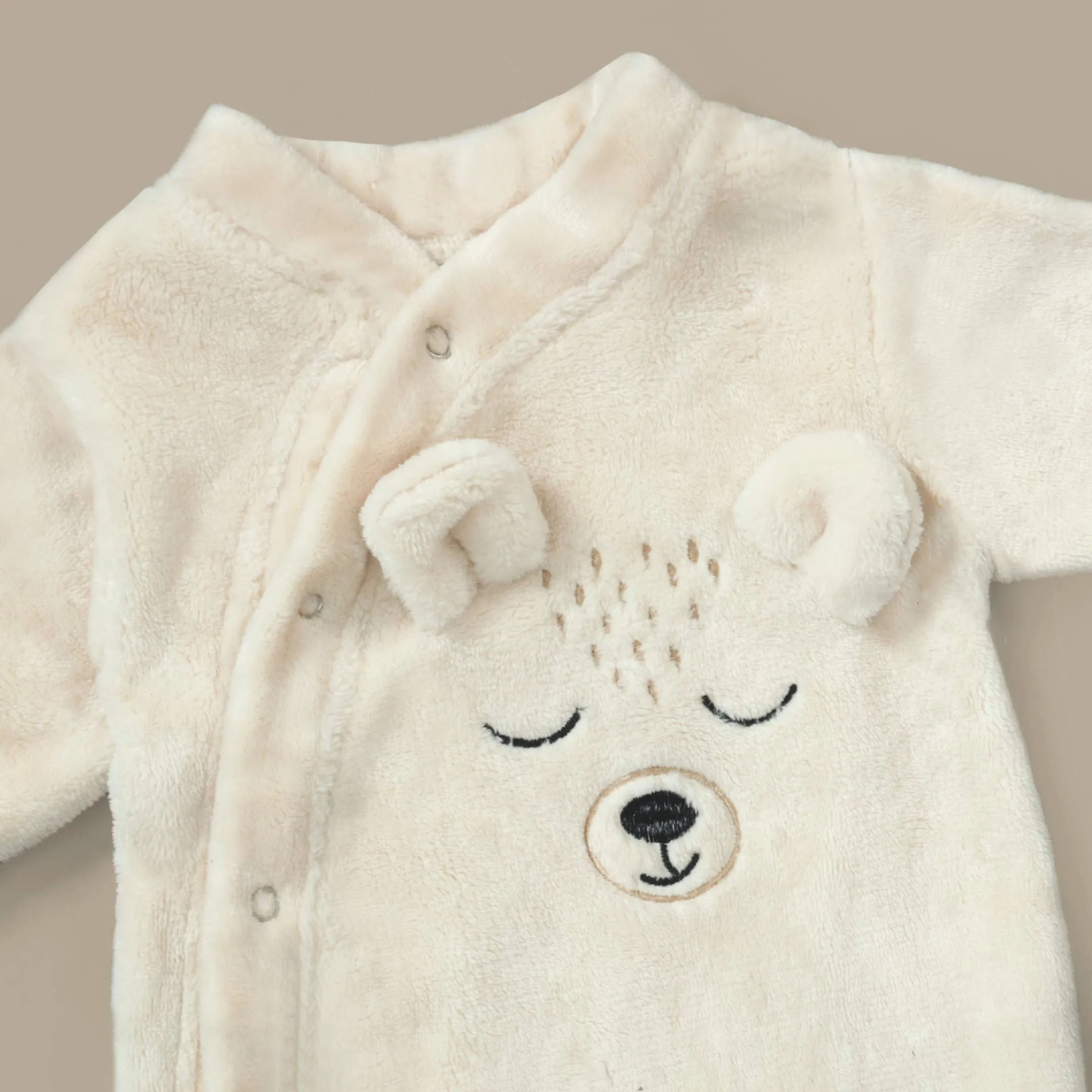 Sleepy Bear Fleece Romper