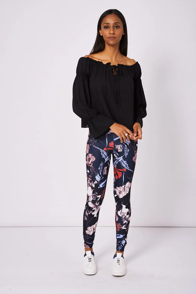 Slim Fit Leggings In Floral Print Ex-Branded