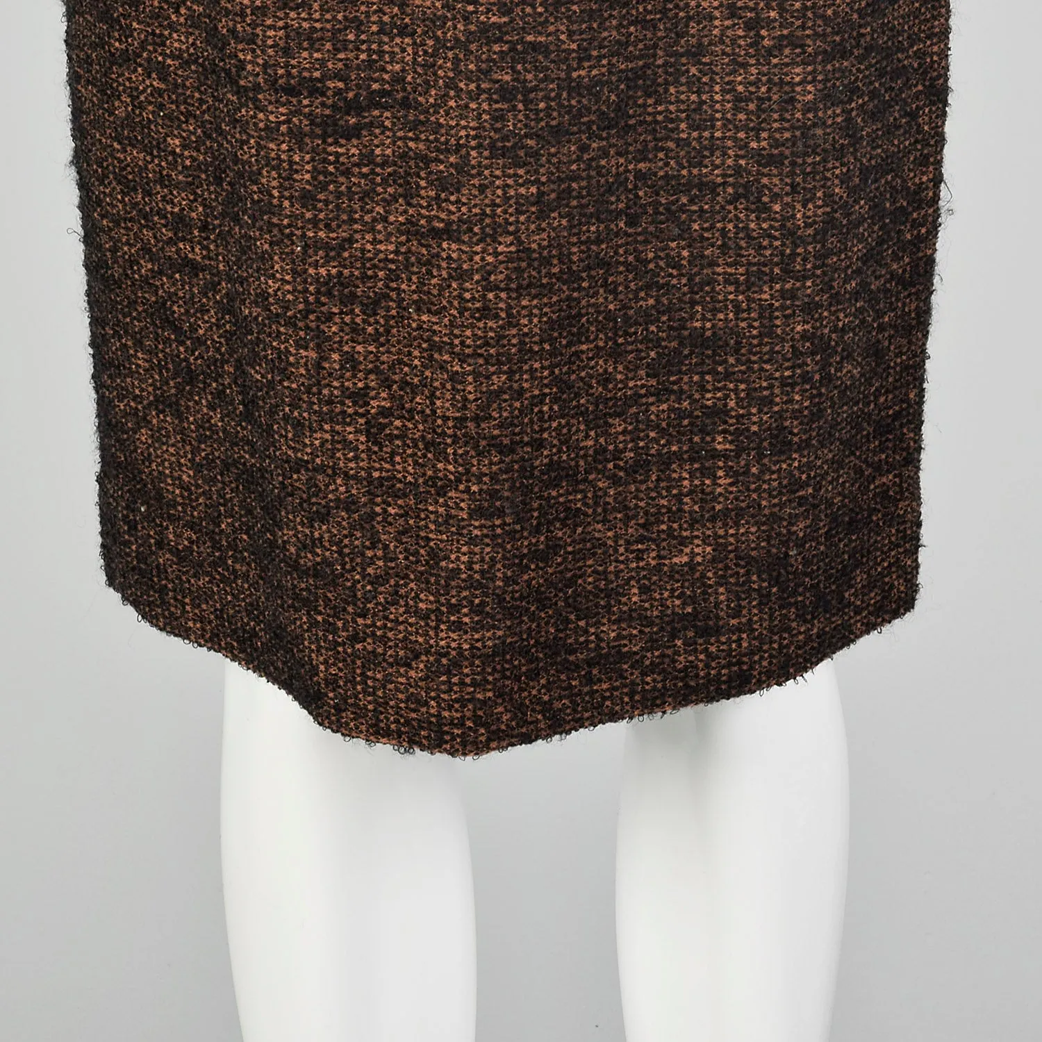 Small 1960s Skirt Brown Tweed Bouclé