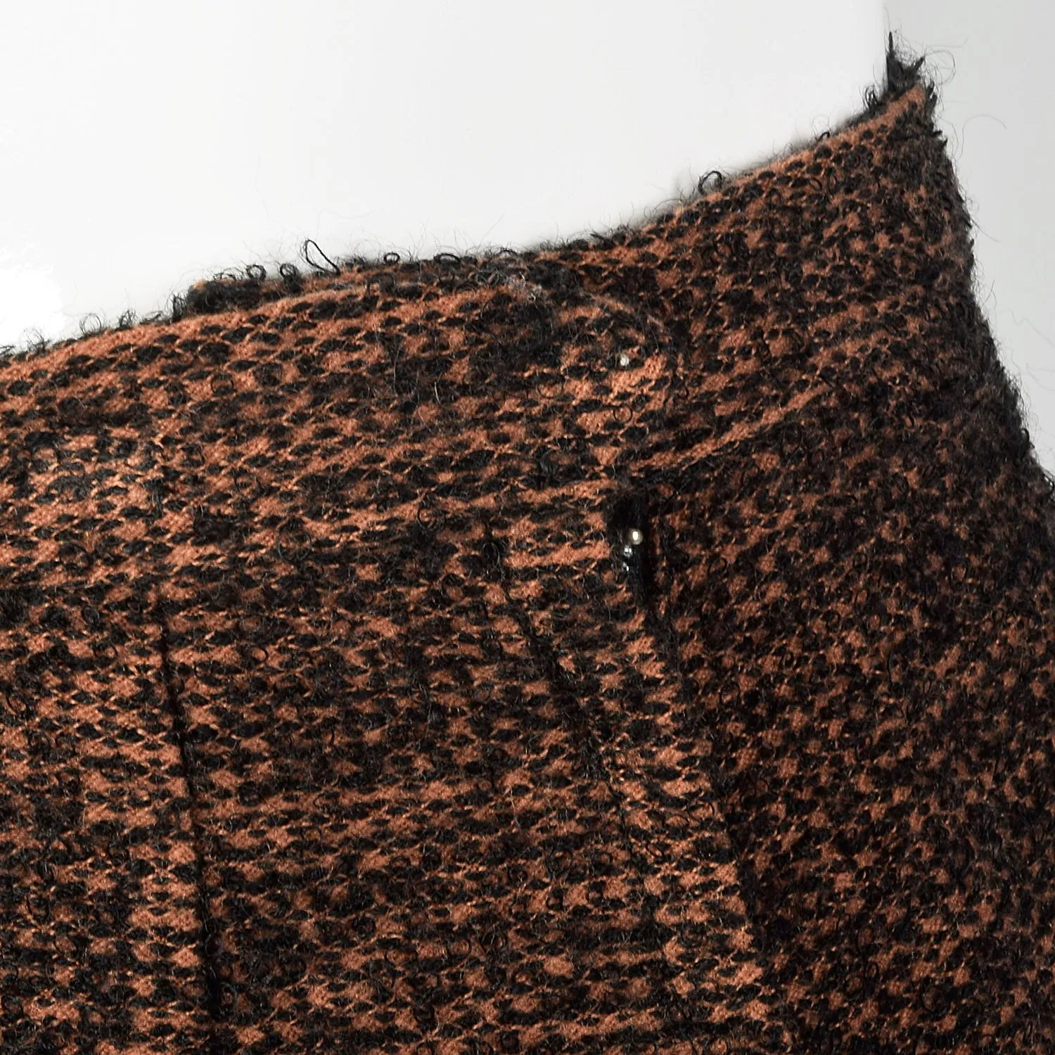 Small 1960s Skirt Brown Tweed Bouclé