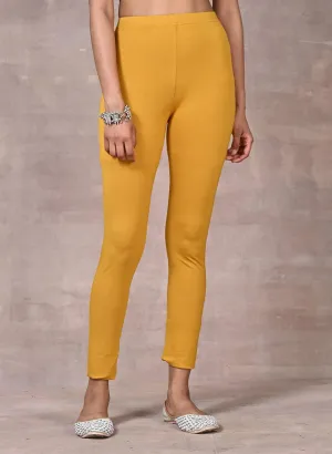 Sofia Mustard Skinny Fit Leggings for Women