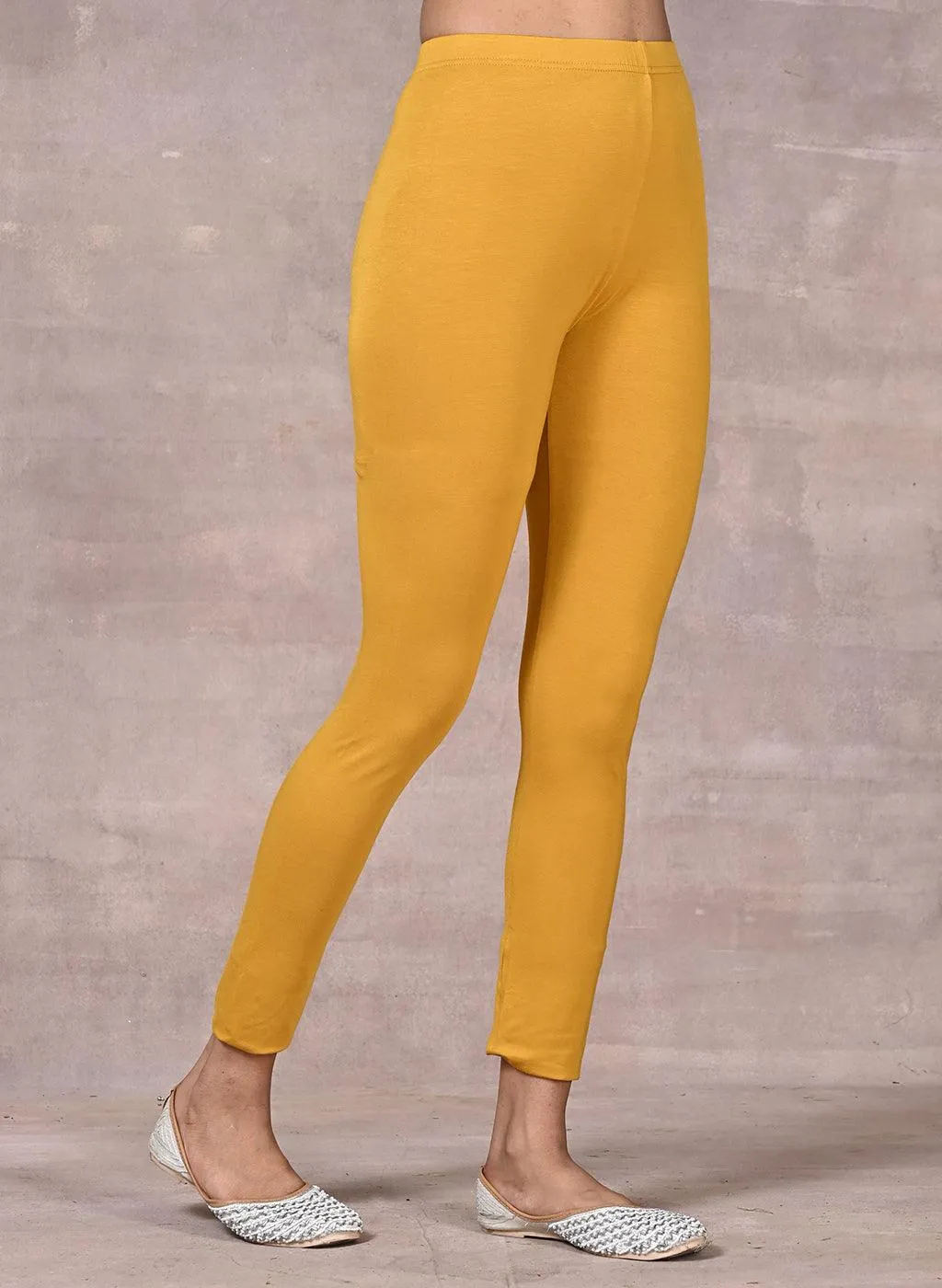 Sofia Mustard Skinny Fit Leggings for Women