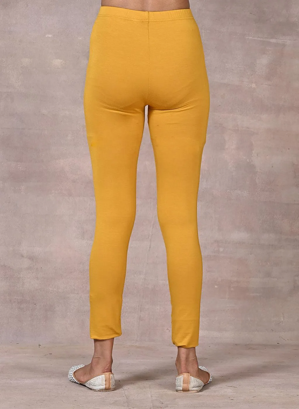 Sofia Mustard Skinny Fit Leggings for Women