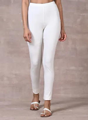 Sofia Off White Skinny Fit Leggings for Women