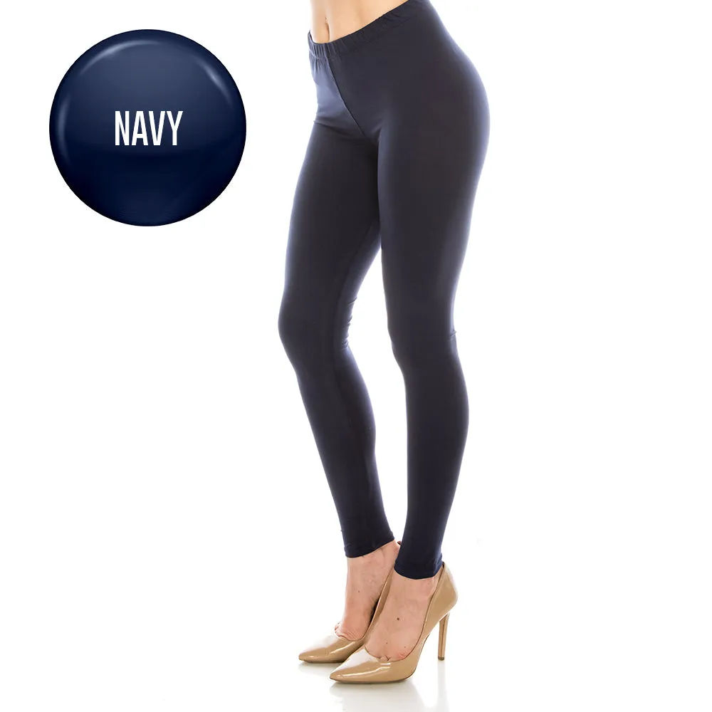 Solid Color Ultra Soft Leggings (Regular/Plus Size)