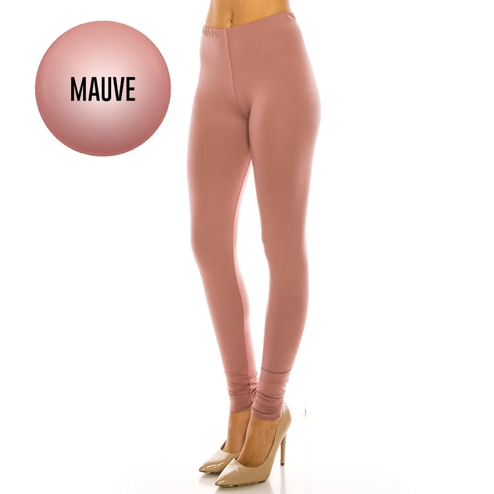 Solid Color Ultra Soft Leggings (Regular/Plus Size)