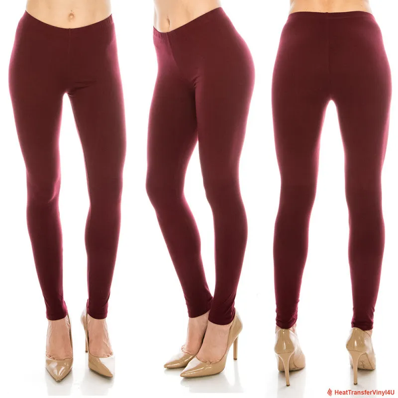 Solid Color Ultra Soft Leggings (Regular/Plus Size)