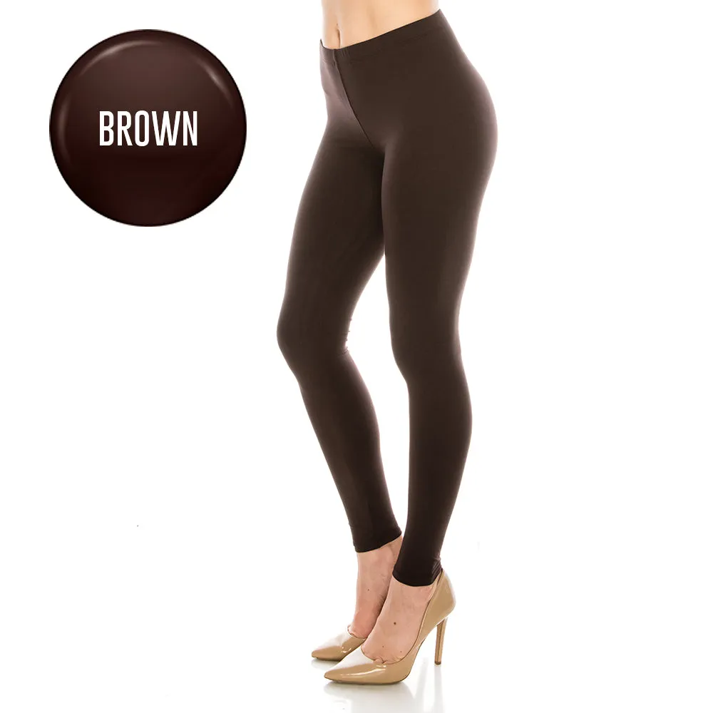 Solid Color Ultra Soft Leggings (Regular/Plus Size)