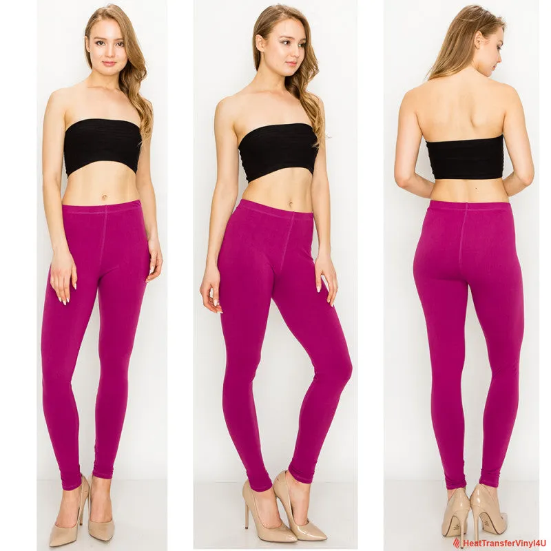 Solid Color Ultra Soft Leggings (Regular/Plus Size)