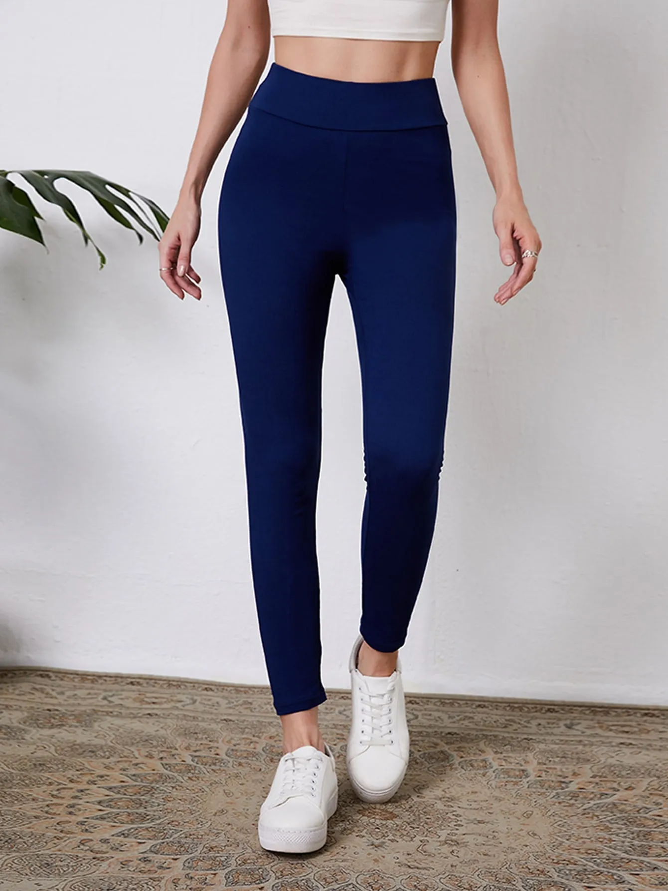 Solid Wideband Waist Leggings