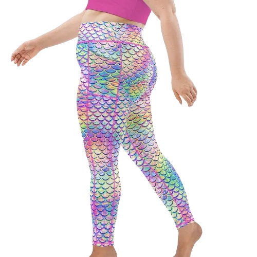 Spacefish Army Eco-Friendly Psychedelic Mermaid Leggings