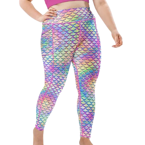 Spacefish Army Eco-Friendly Psychedelic Mermaid Leggings