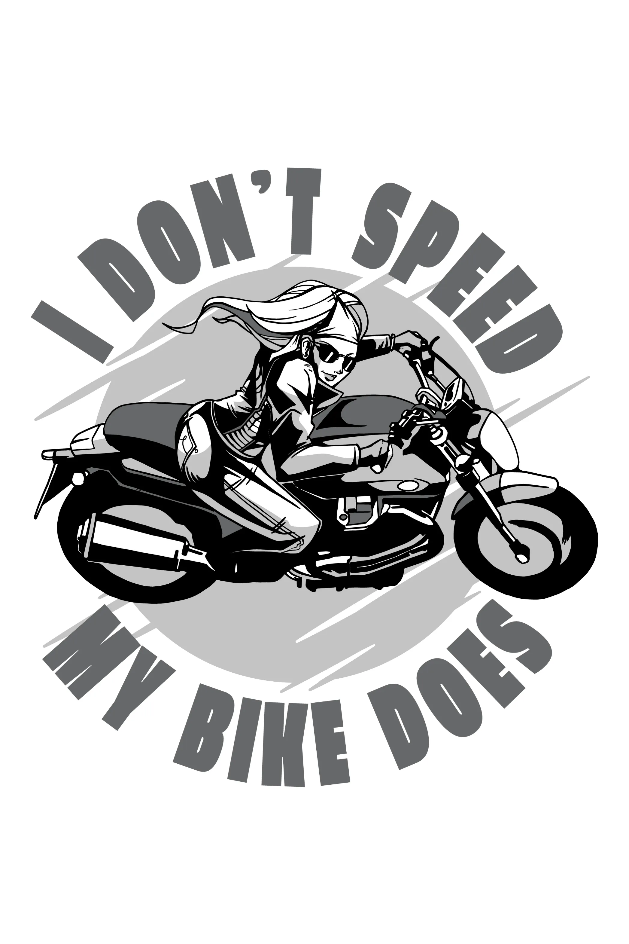 Speed Bike Printed T-shirt for women