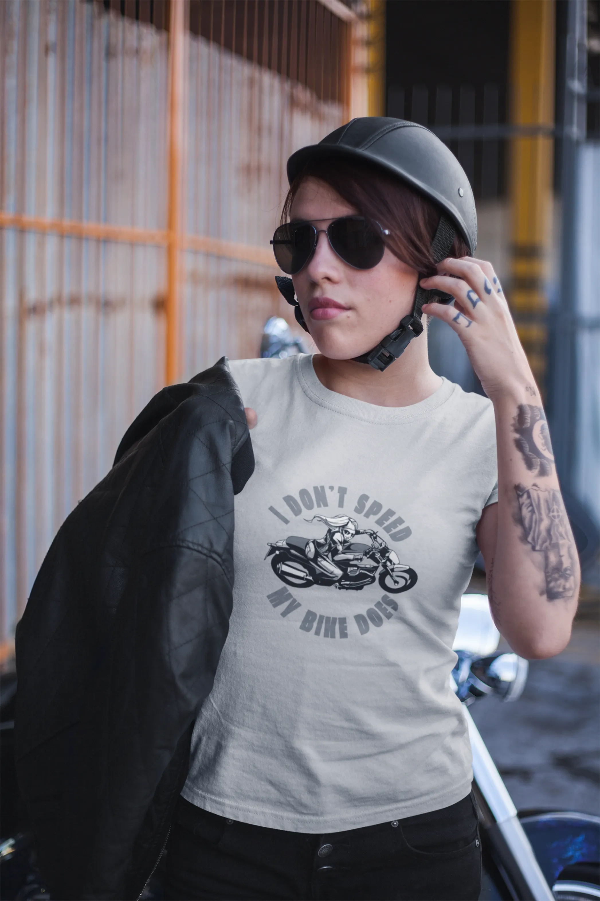 Speed Bike Printed T-shirt for women