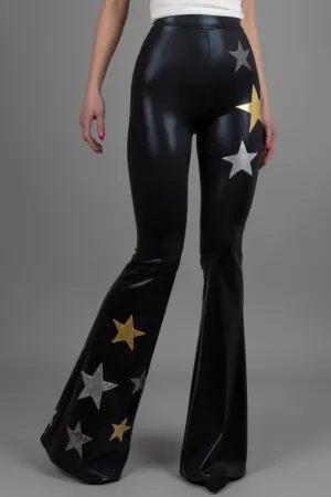 Starry Night Bell Bottom Leggings