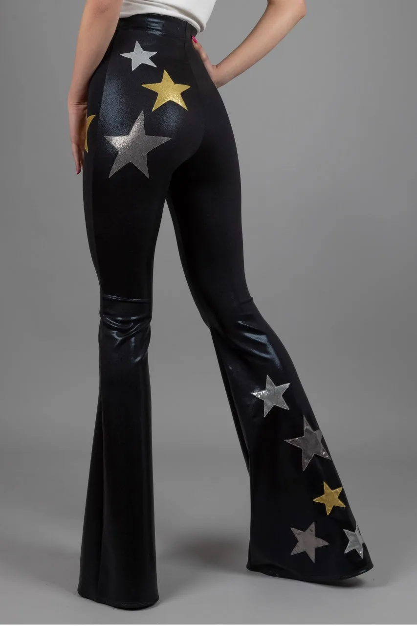 Starry Night Bell Bottom Leggings