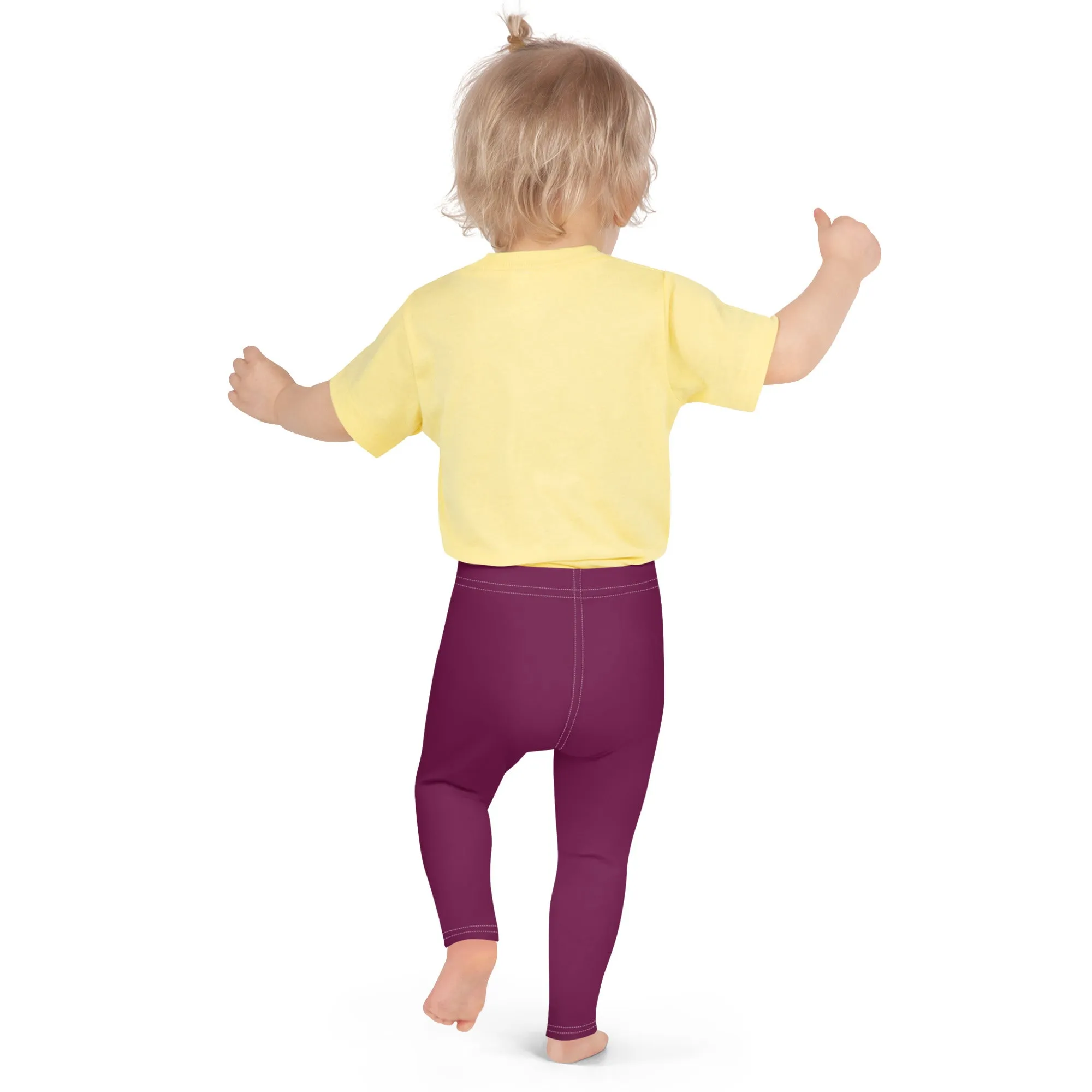 Stay Playful: Solid Color Leggings for Active Girls - Tyrian Purple