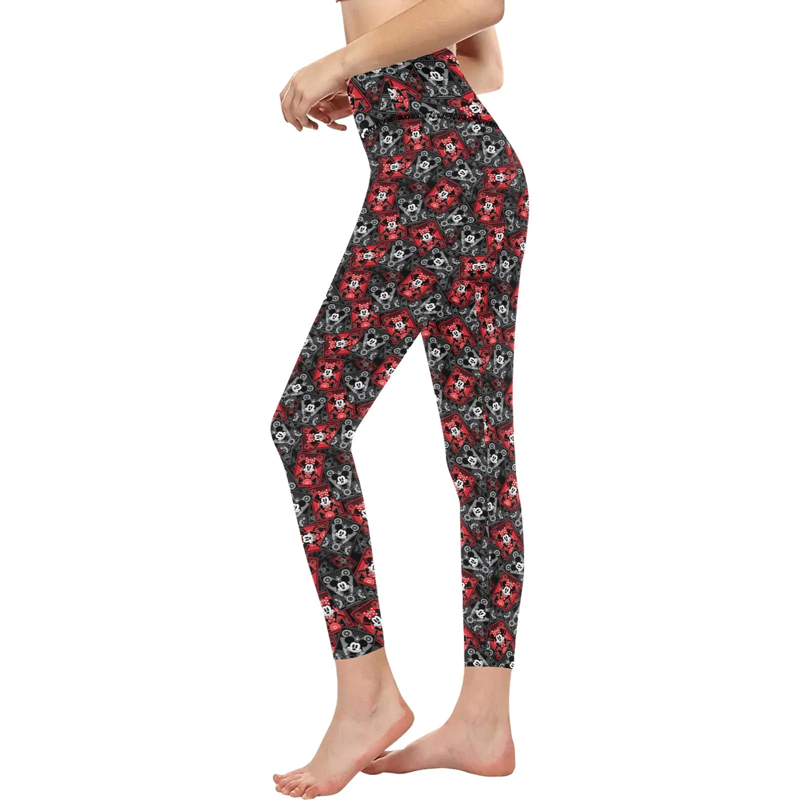 Steamboat Mickey And Minnie Women's Athletic Leggings