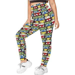 Super Heroes Eyes Women's Plus Size Athletic Leggings