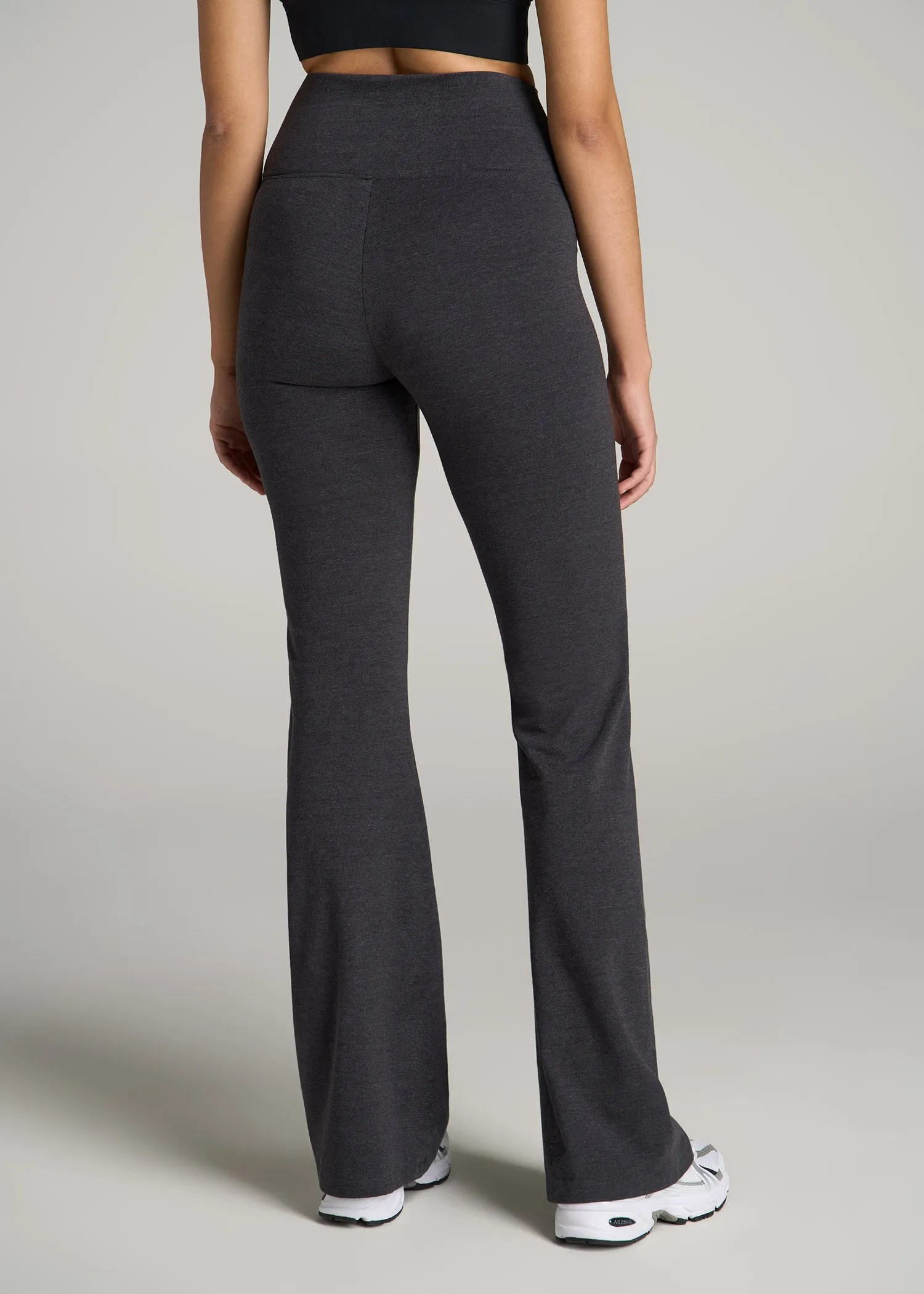 Tall Women's Cotton Flare Legging in Shadow Grey Mix