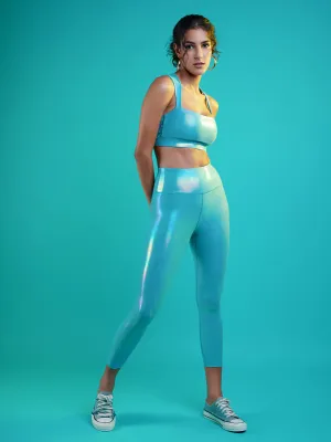 Teal Holo Leggings