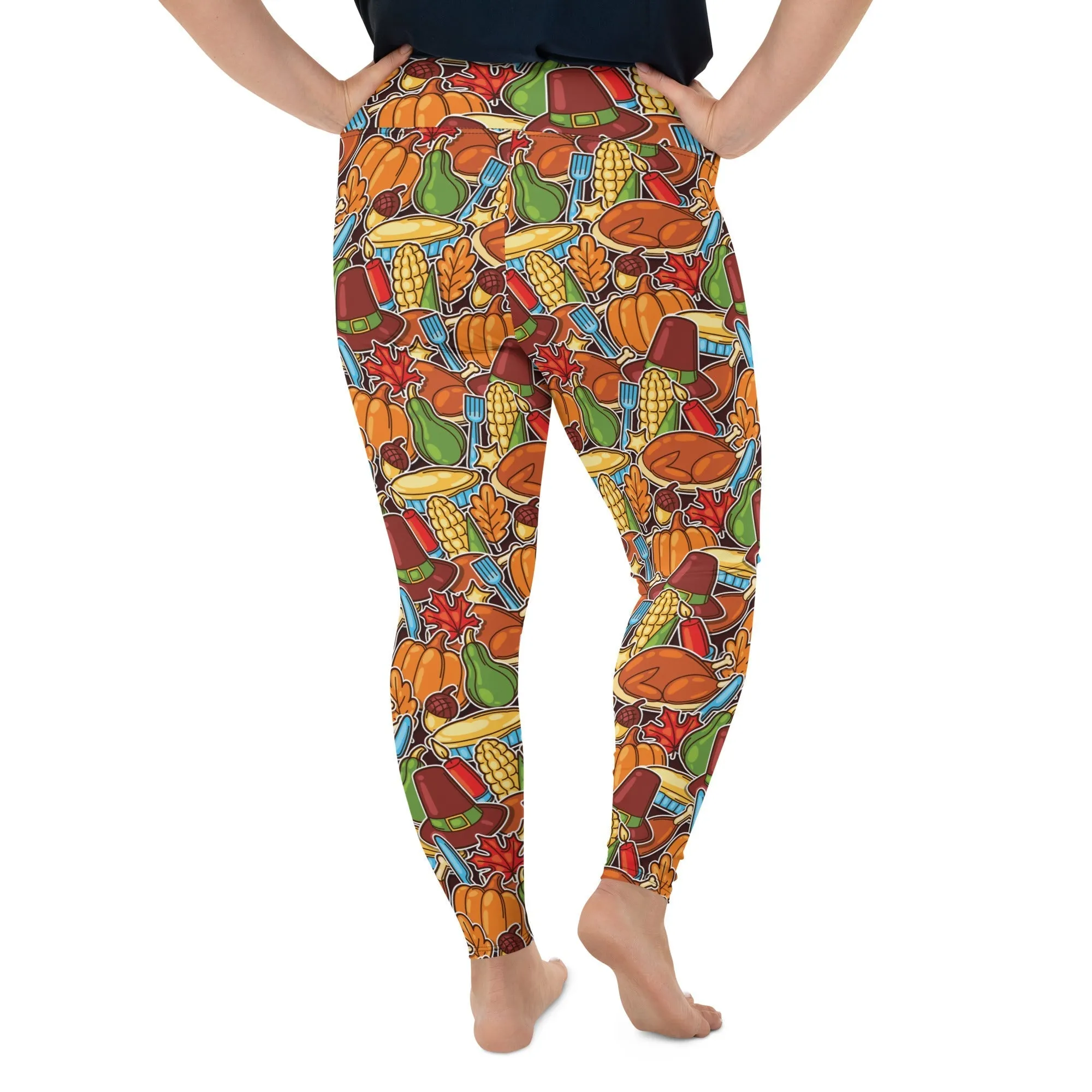 Thanksgiving Celebration Plus Size Leggings