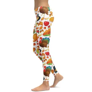 Thanksgiving Pattern Leggings