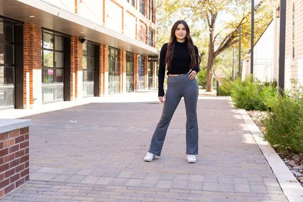 The Cassie Charcoal Bootcut Leggings